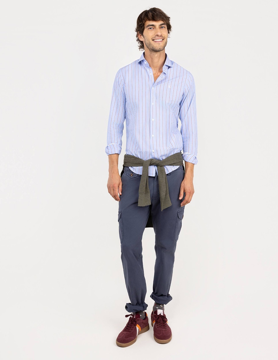 Camisa casual de algodón manga larga para hombre 3