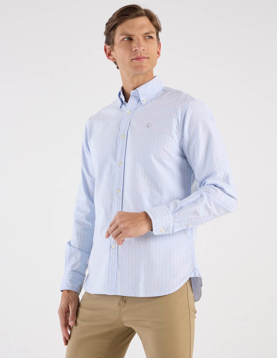 Camisa casual de algodón manga larga para hombre Camisa casual de algodón manga larga para hombre