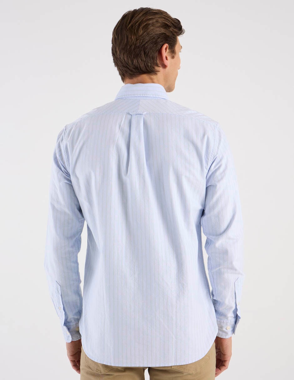 Camisa casual de algodón manga larga para hombre 10