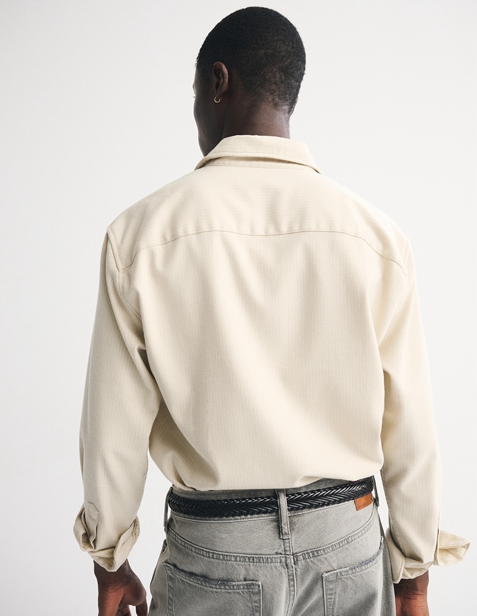 Camisa casual de algodón manga larga para hombre 8
