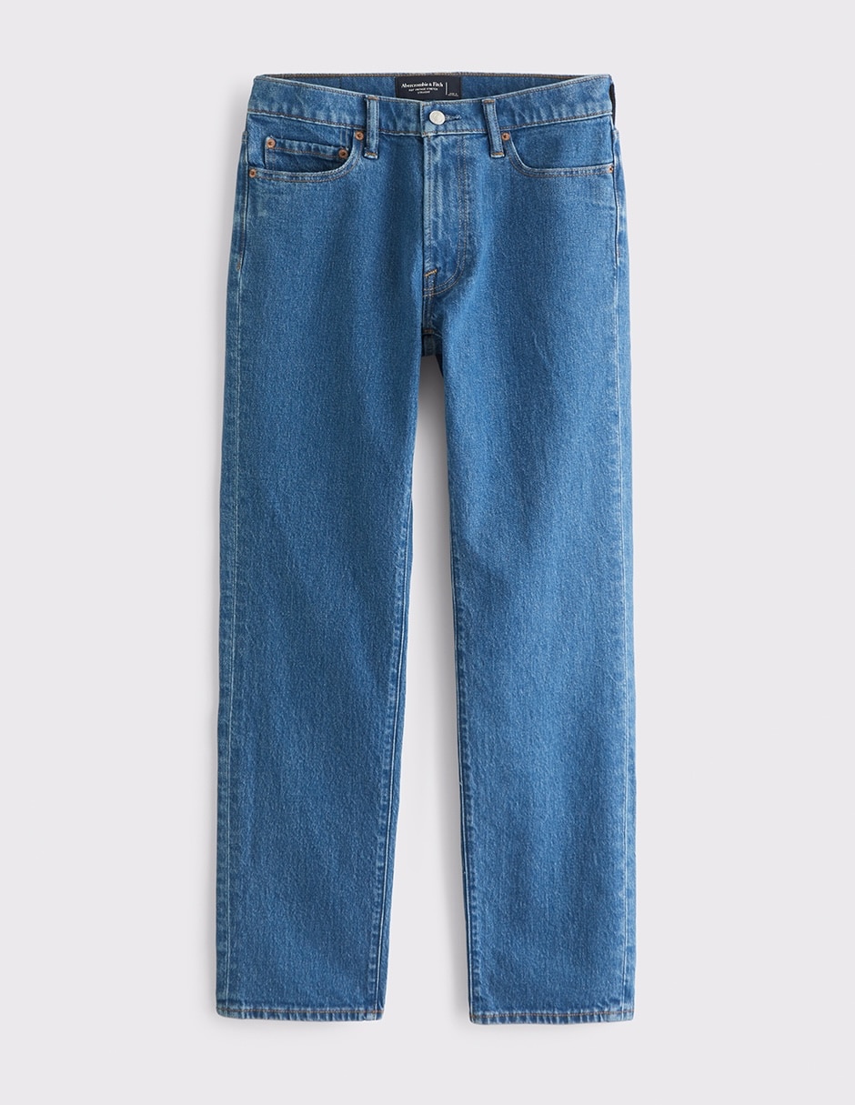 Jeans straight lavado medio para hombre 3