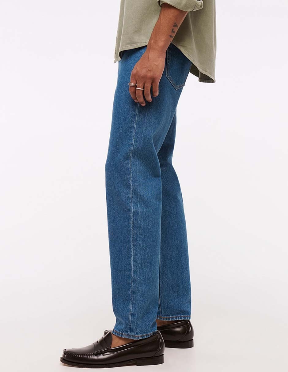 Jeans straight lavado medio para hombre 5