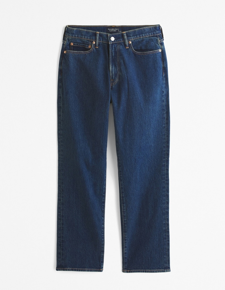 Jeans straight KI131-5114-275 lavado obscuro para hombre