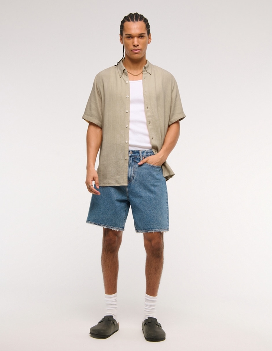 Camisa casual manga corta para hombre 6