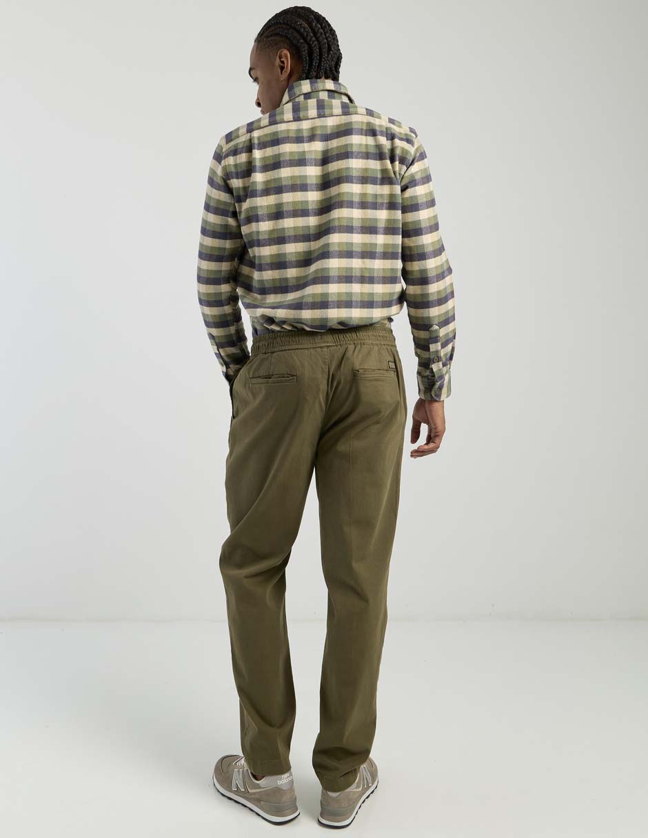 Pantalón chino regular de algodón para hombre 2