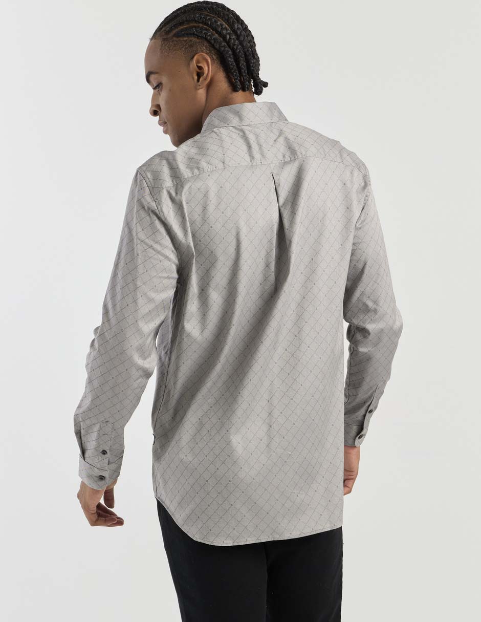 Camisa casual de algodón manga larga para hombre 2