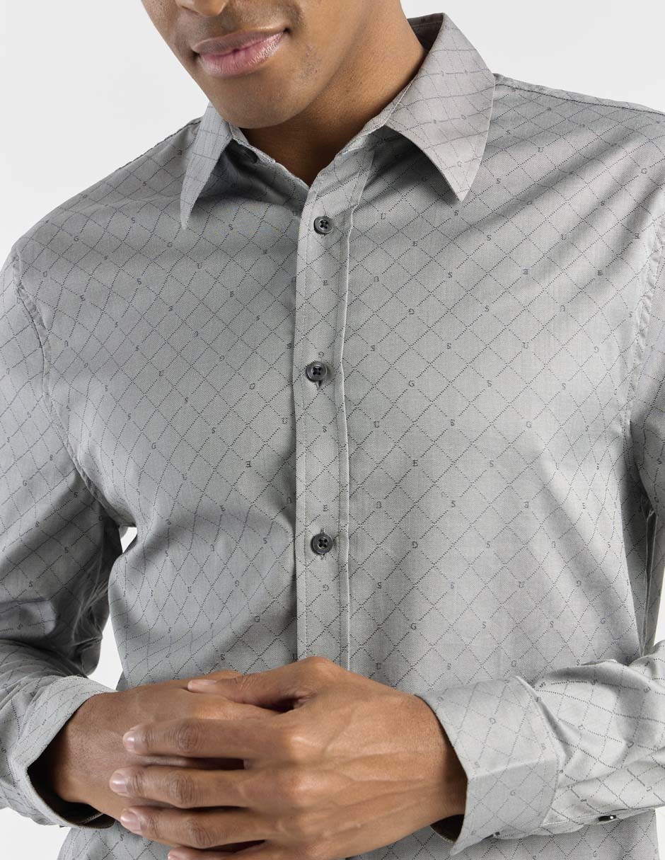 Camisa casual de algodón manga larga para hombre 4