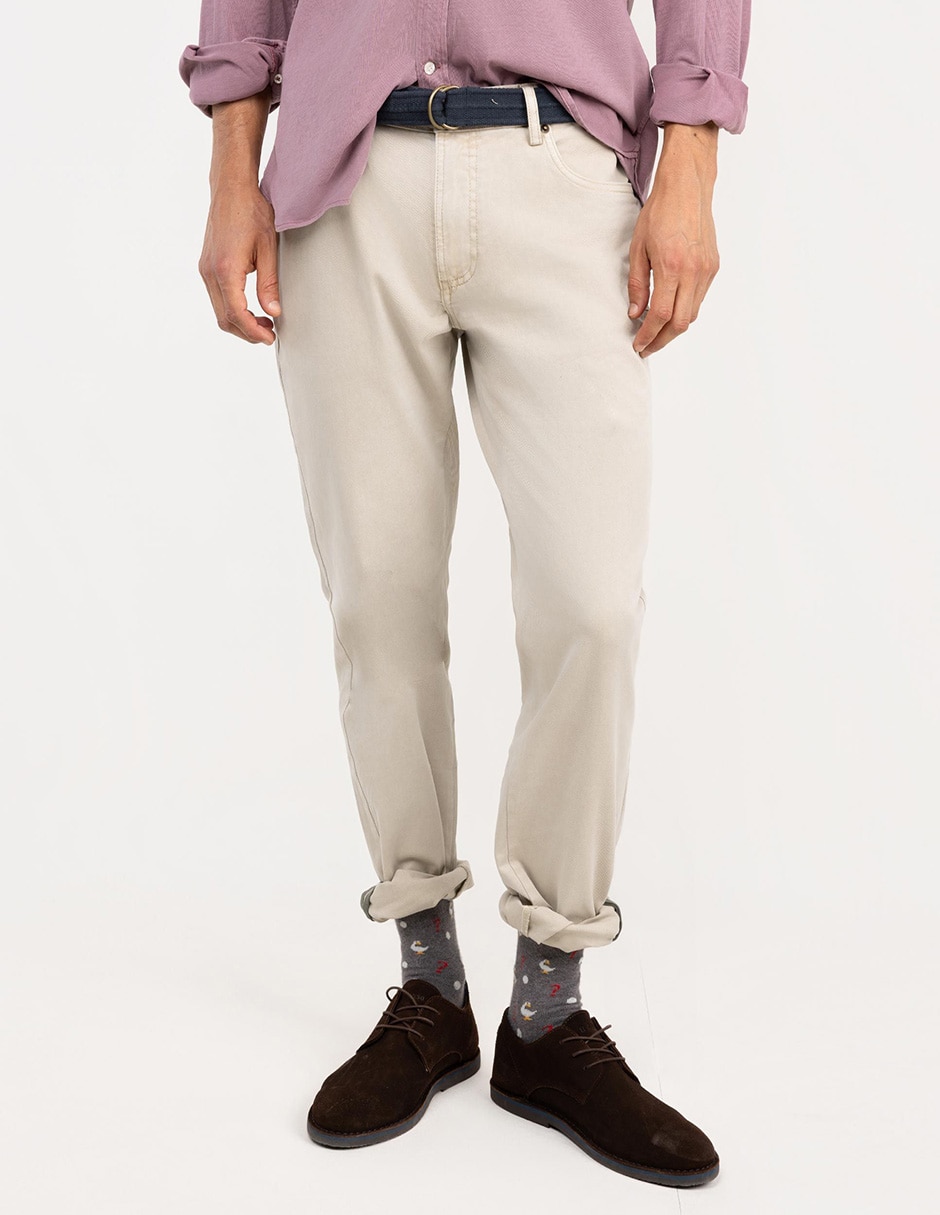 Pantalón slim de algodón para hombre Pantalón slim de algodón para hombre