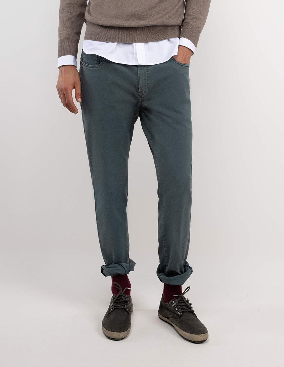 Pantalón slim de algodón para hombre Pantalón slim de algodón para hombre