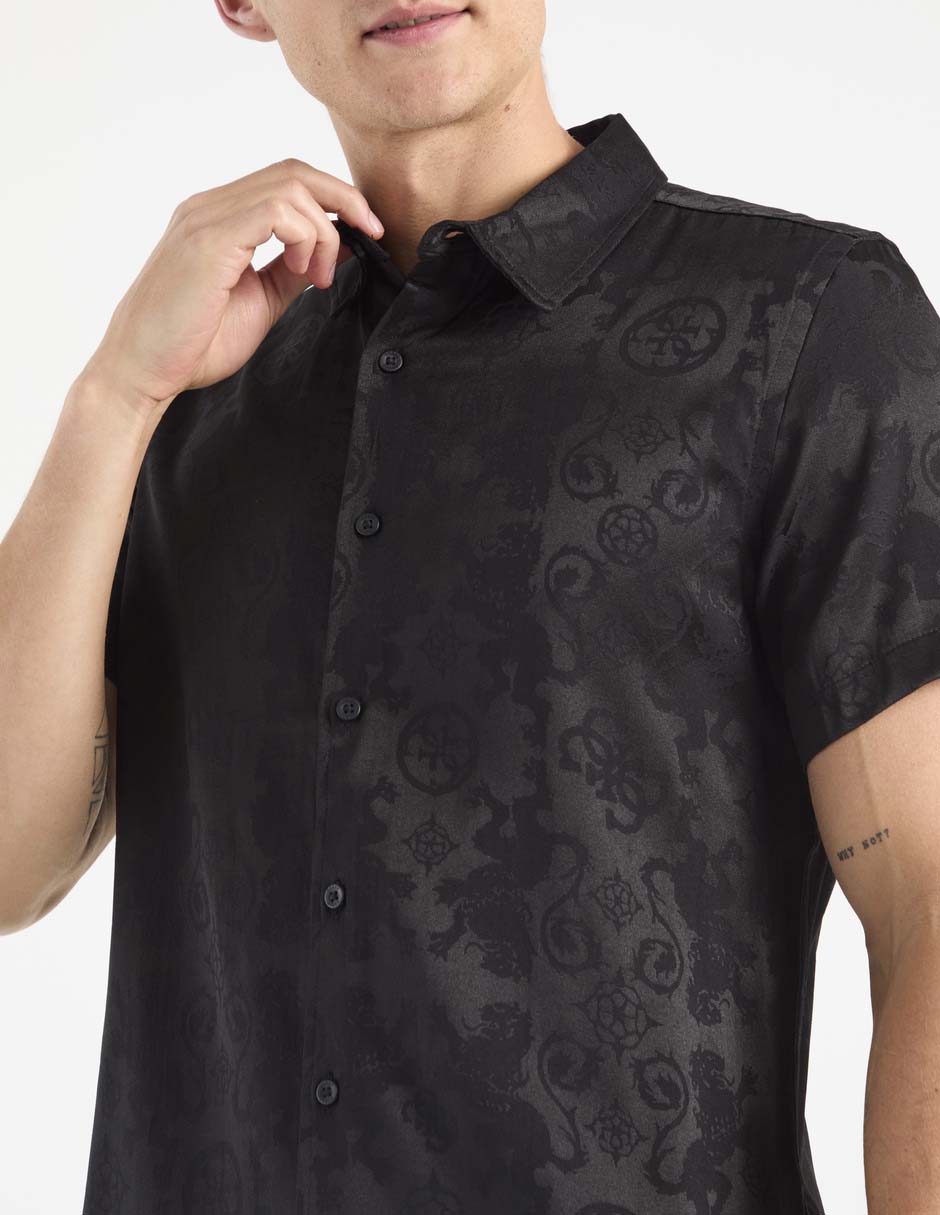 Camisa casual manga corta para hombre 4