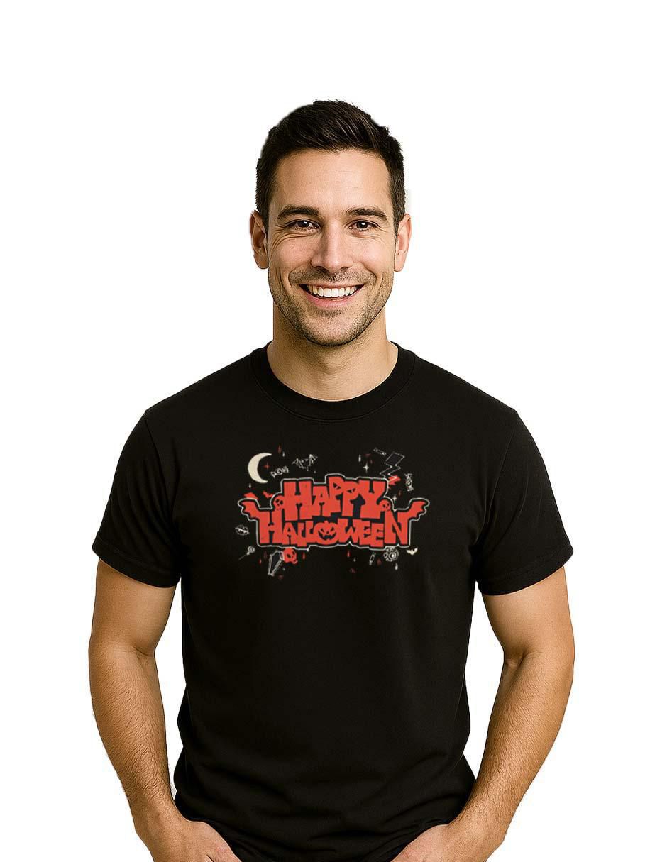 Playera de Halloween cuello redondo para hombre 1