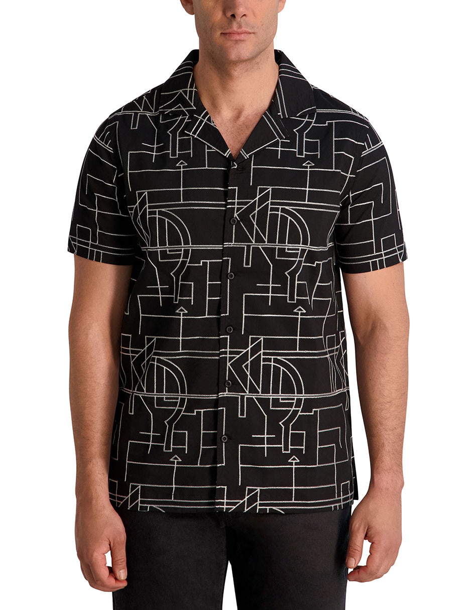 Camisa casual de algodón manga corta para hombre