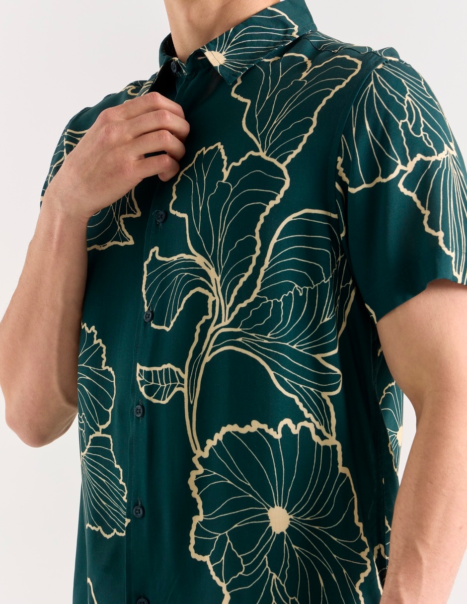 Camisa casual manga corta para hombre 4