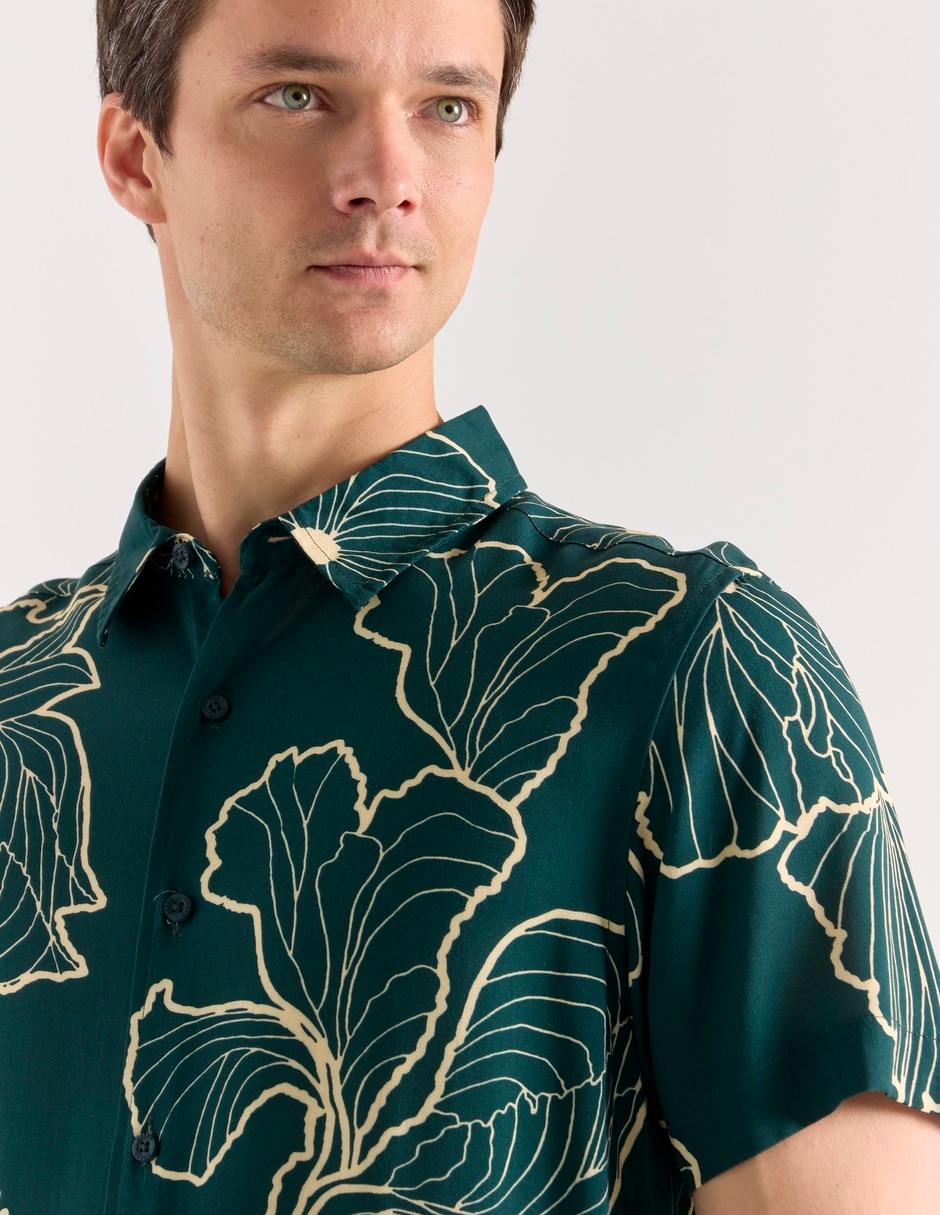 Camisa casual manga corta para hombre 5