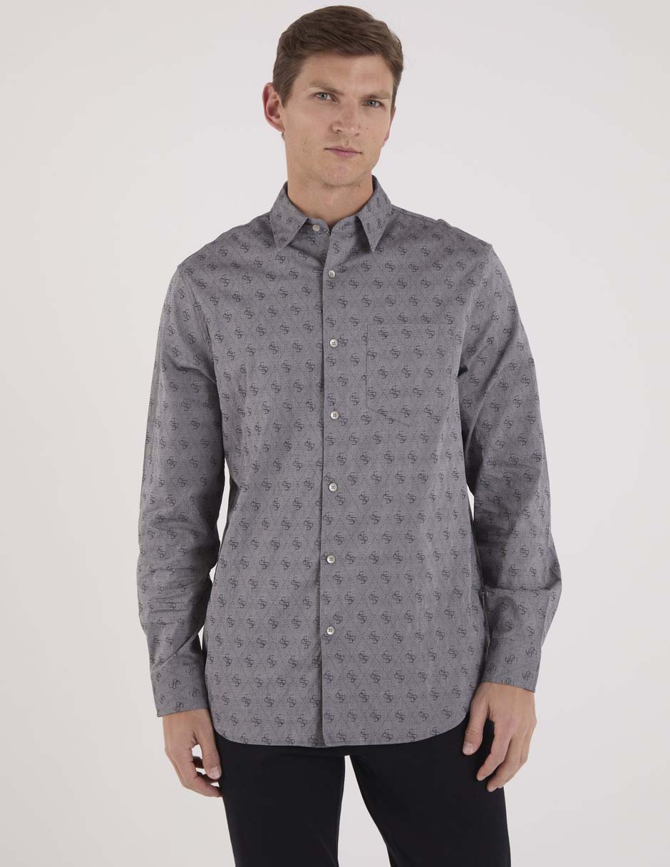 Camisa casual de algodón manga larga para hombre 2