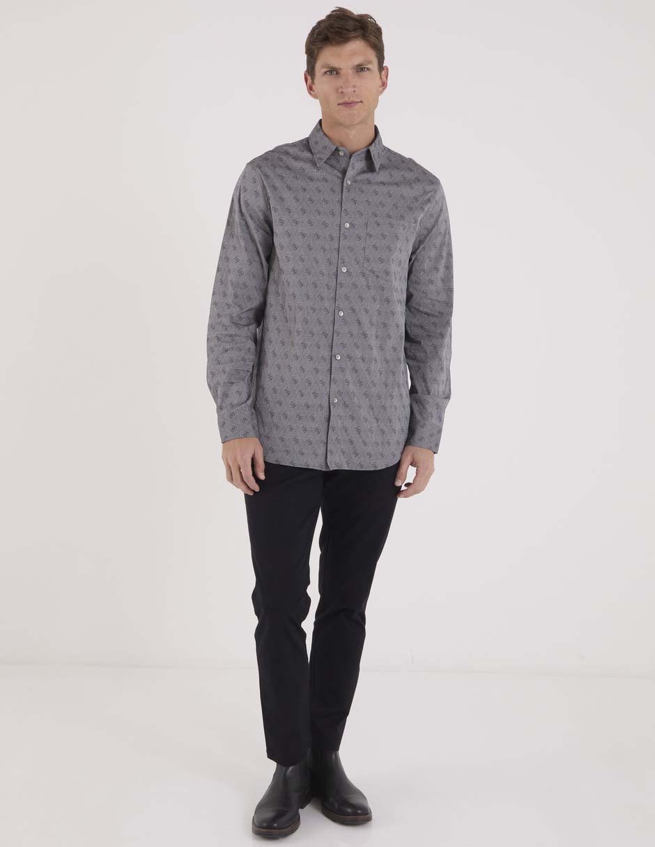 Camisa casual de algodón manga larga para hombre 3