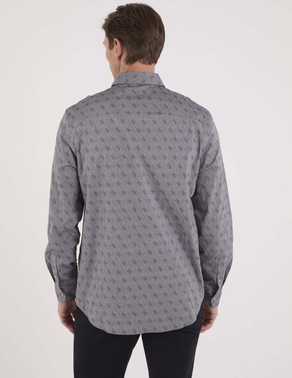 Camisa casual de algodón manga larga para hombre 6