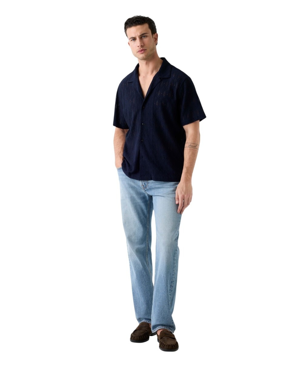 Camisa casual manga corta para hombre