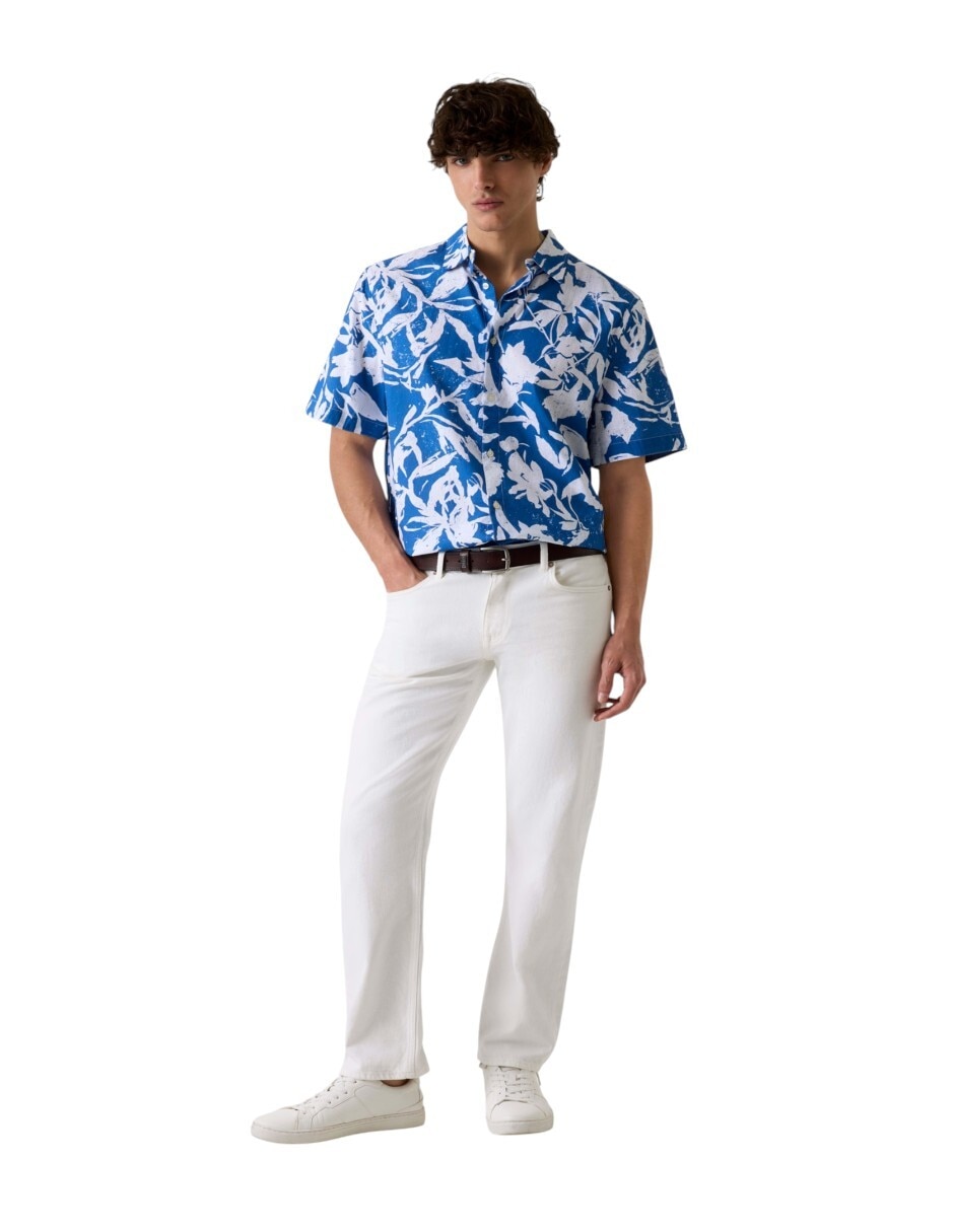 Camisa de algodón manga corta para hombre 2