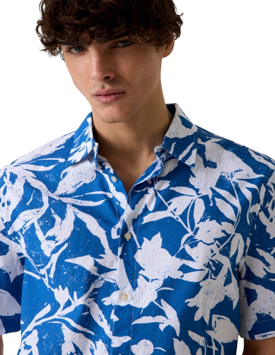 Camisa de algodón manga corta para hombre 4