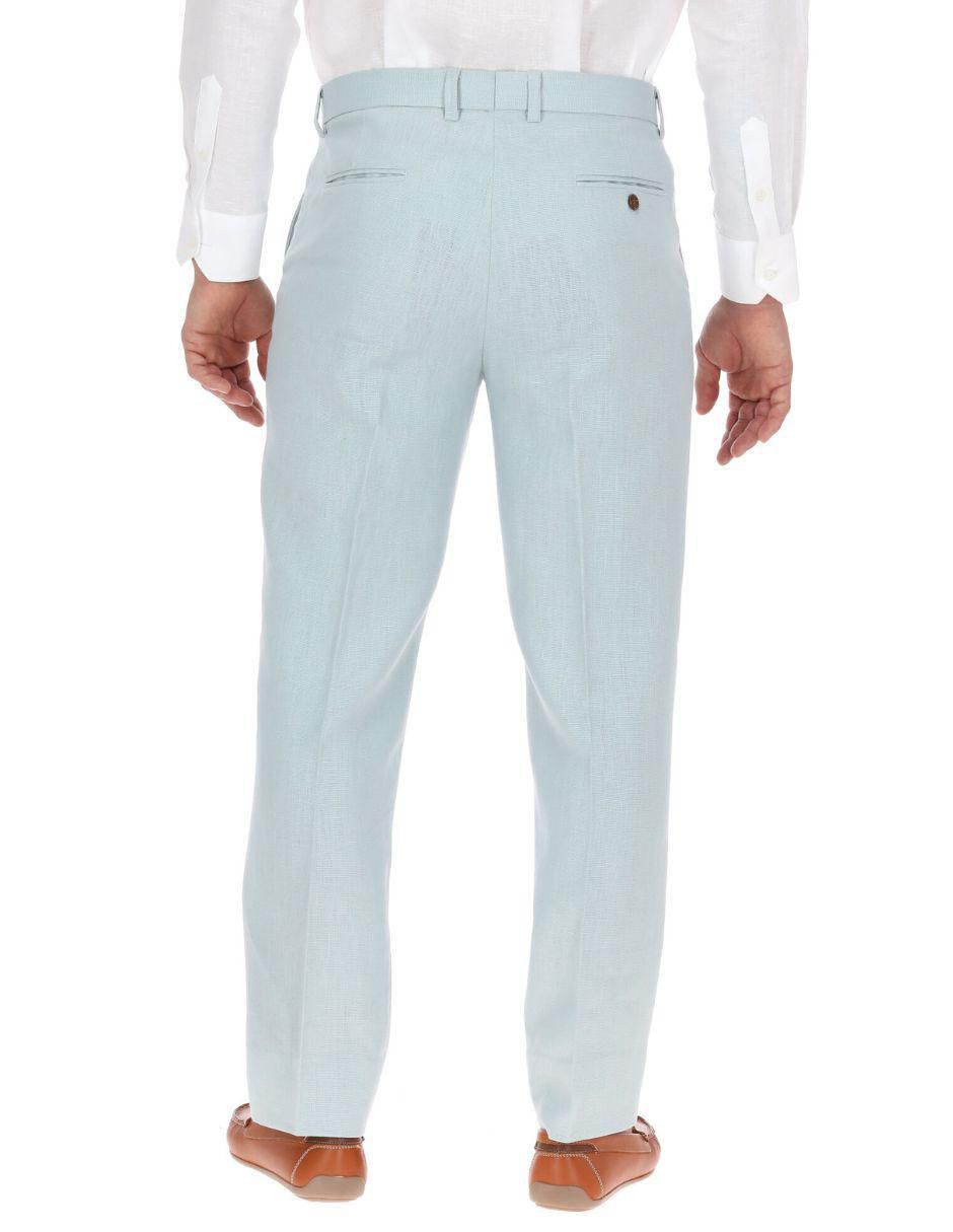 Pantalón de vestir recto de lino para hombre 4