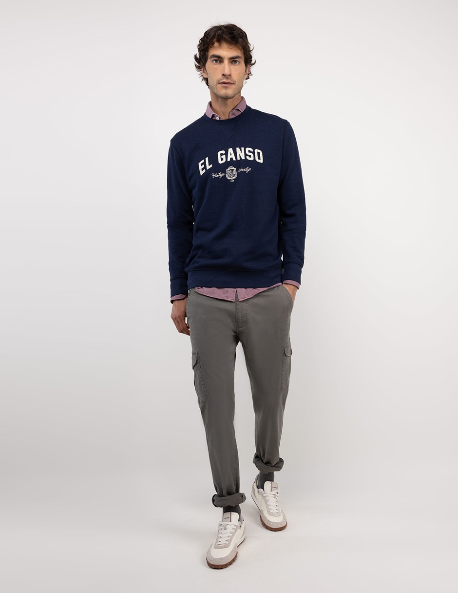 Pantalón cargo slim de algodón para hombre 2
