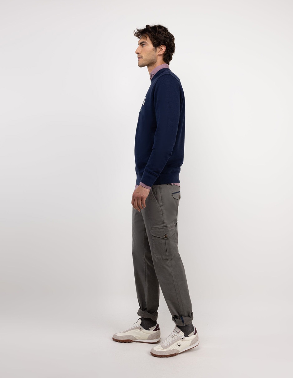 Pantalón cargo slim de algodón para hombre 3