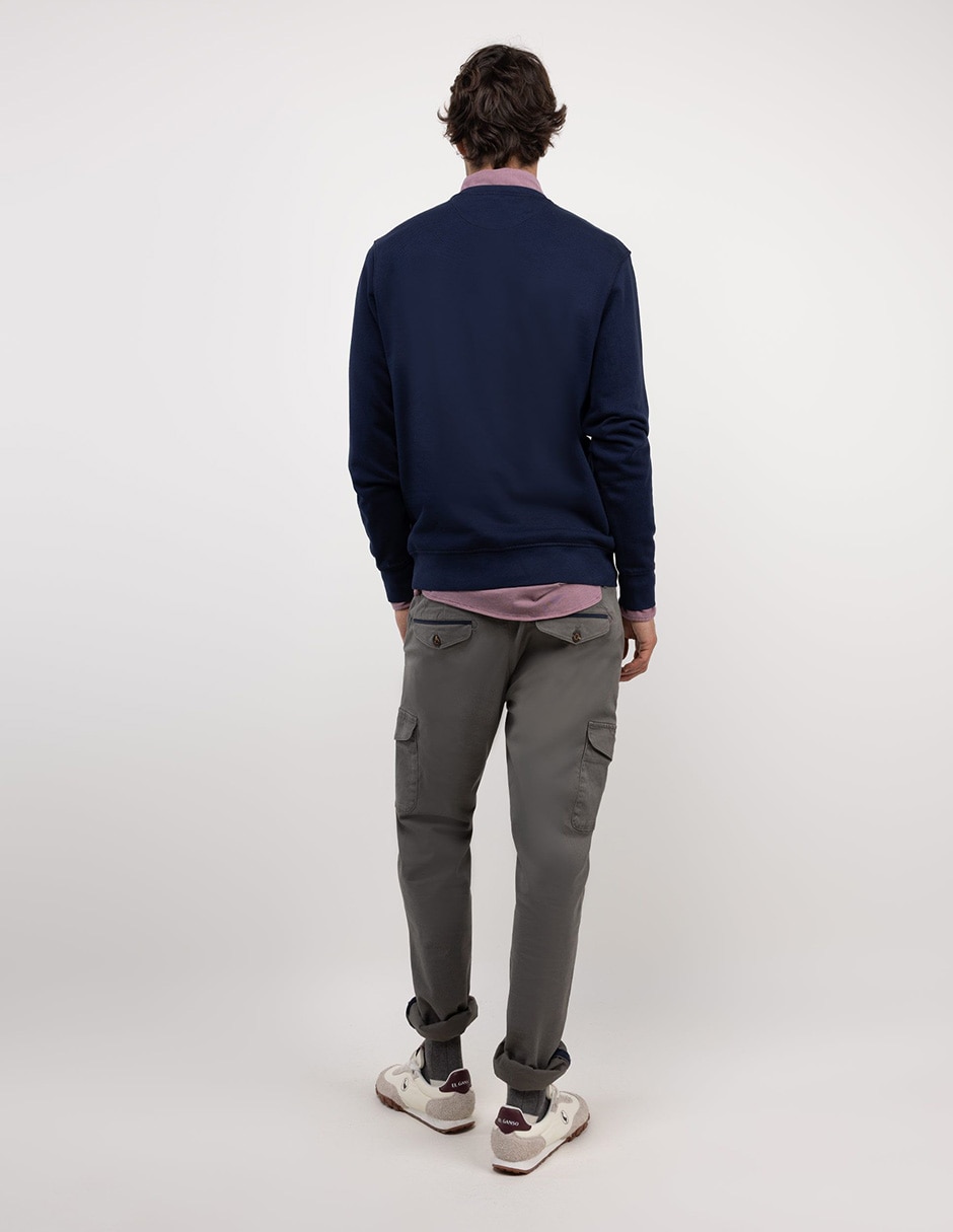 Pantalón cargo slim de algodón para hombre 4