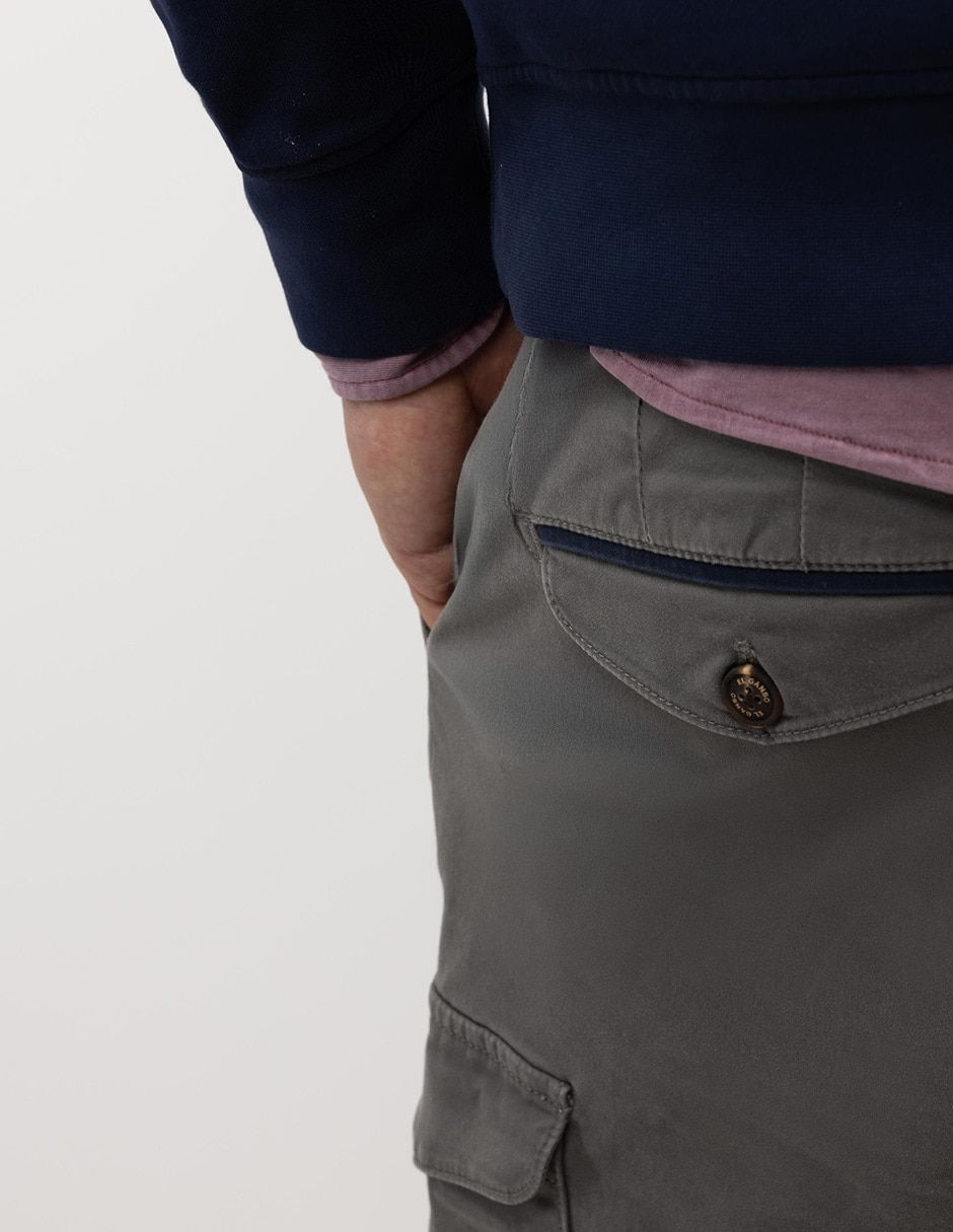 Pantalón cargo slim de algodón para hombre 5