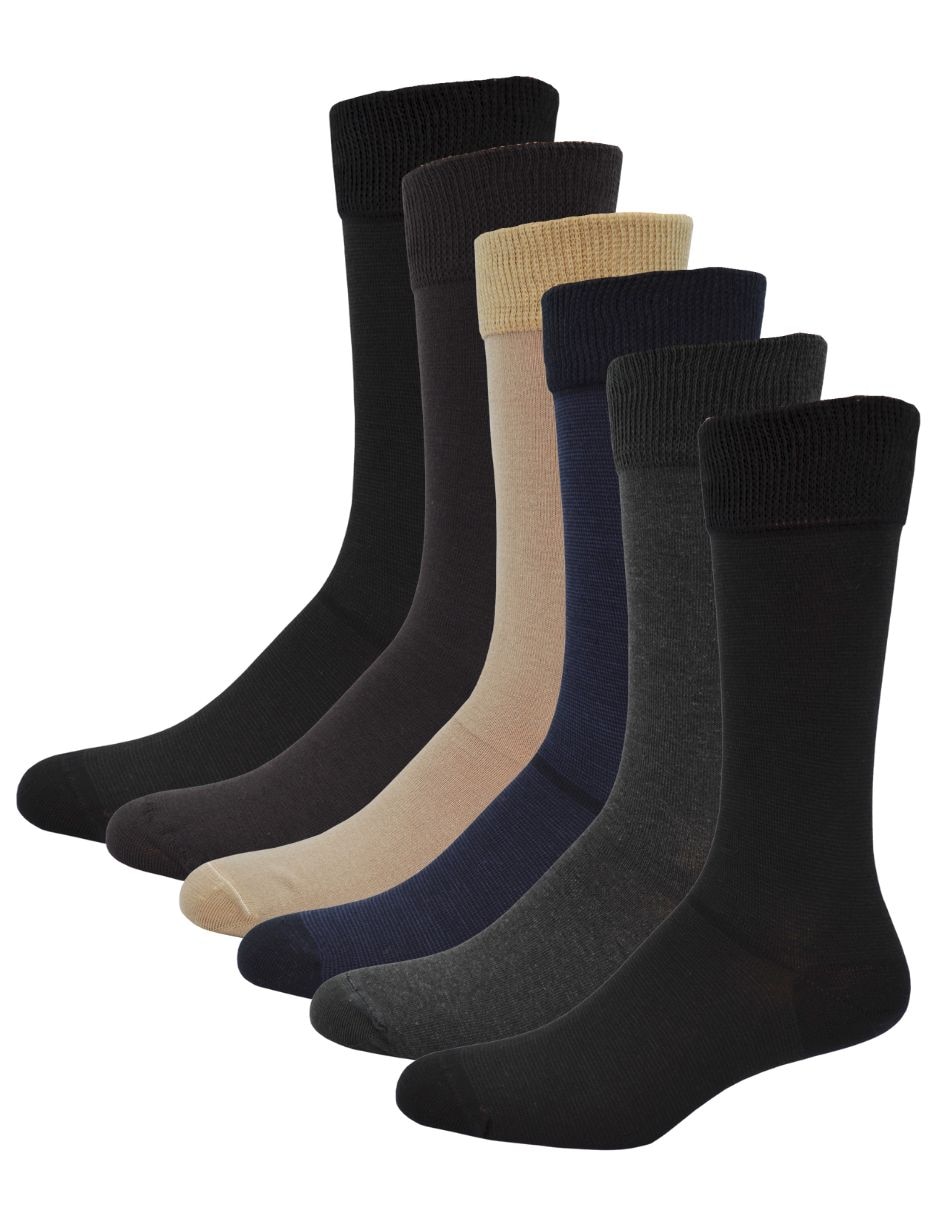 Set de calcetín diabético de algodón para hombre 6 pares