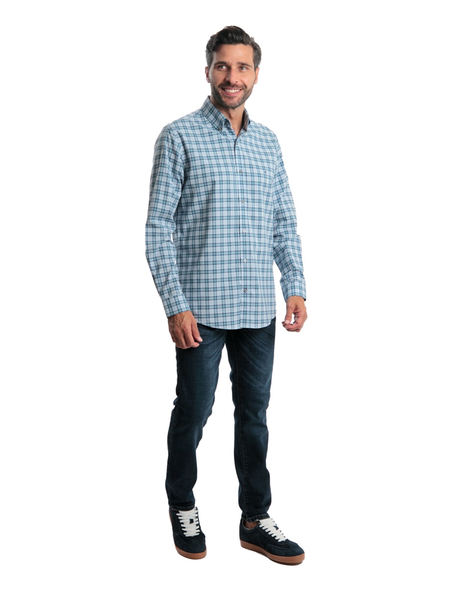 Camisa casual de algodón manga larga para hombre 2