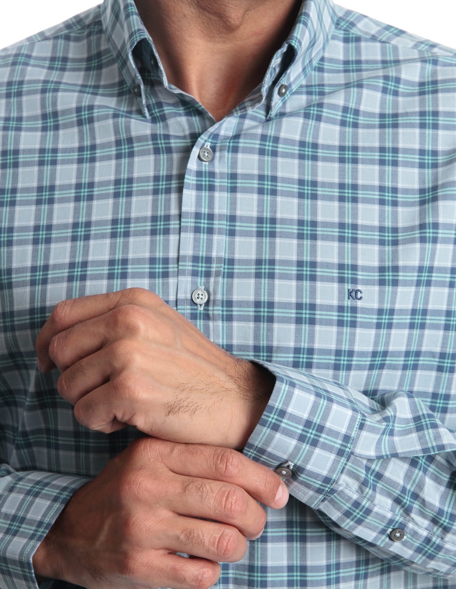 Camisa casual de algodón manga larga para hombre 5