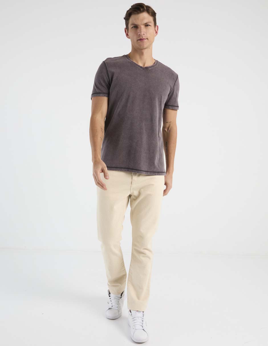 Playera cuello v para hombre 3
