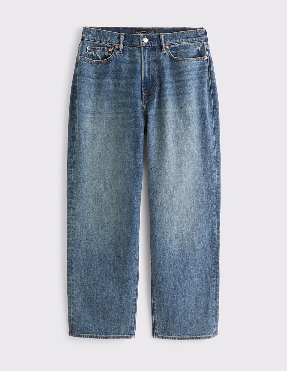 Jeans baggy lavado deslavado para hombre