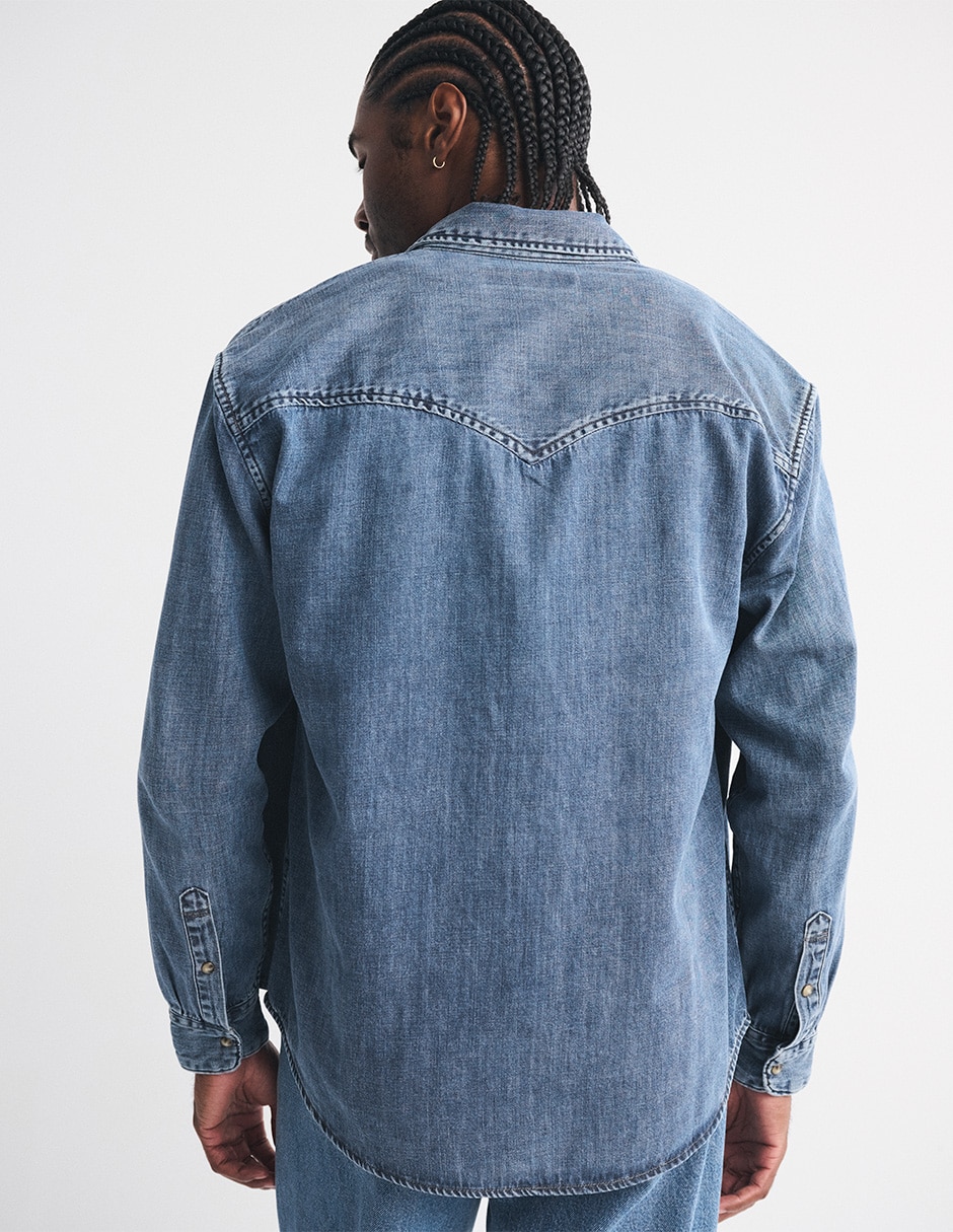 Camisa casual de algodón manga larga para hombre 7