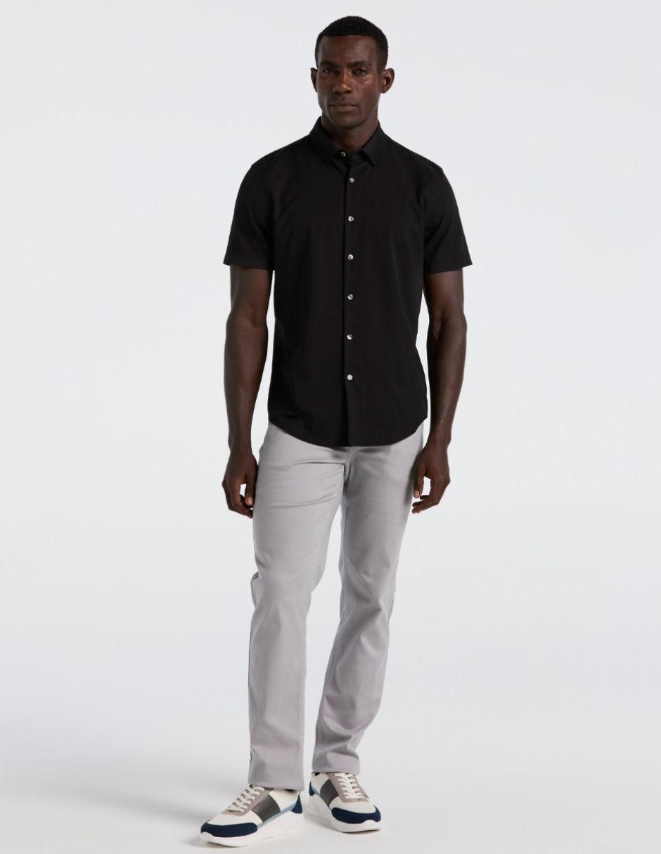 Camisa casual de algodón manga corta para hombre 4