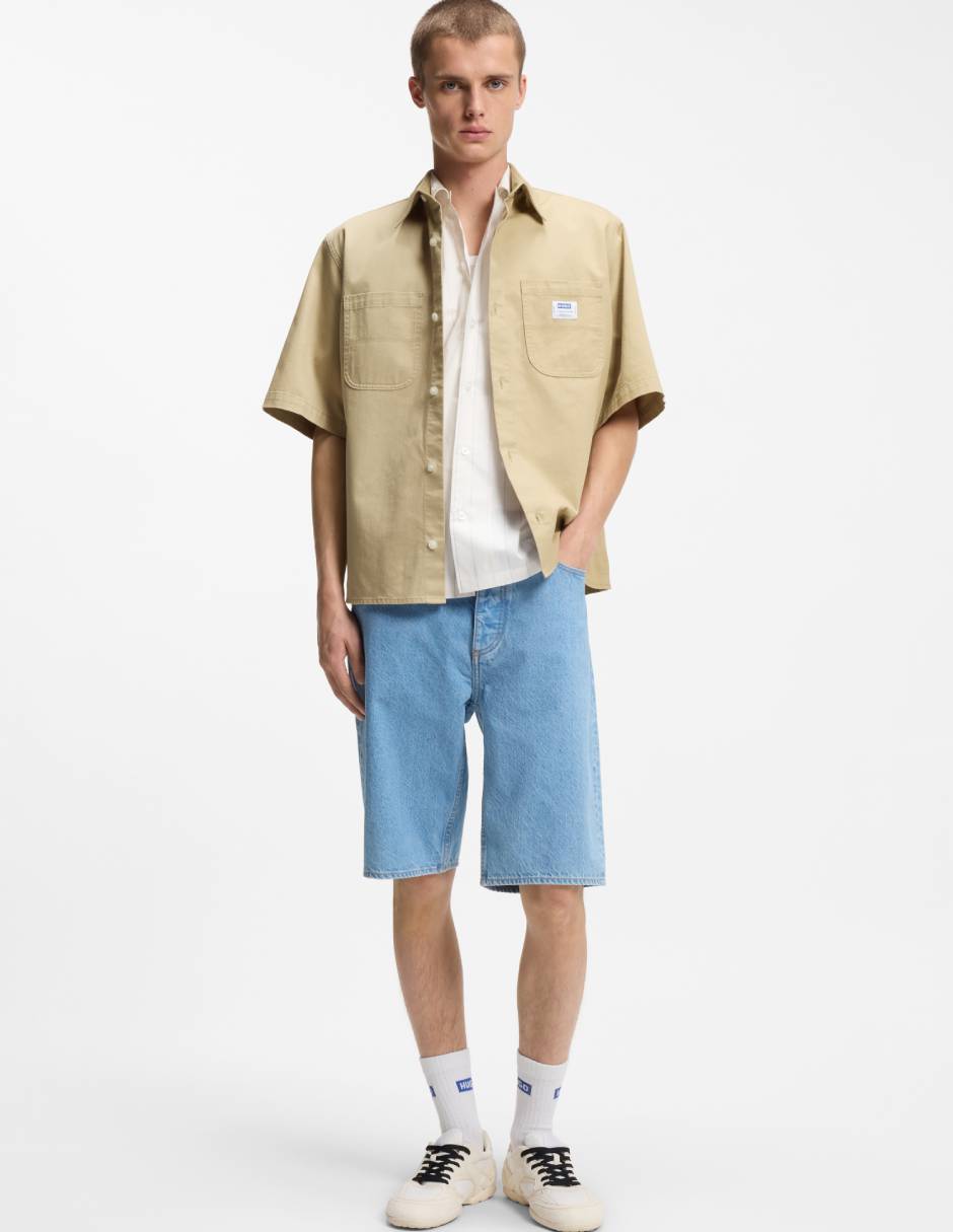 Camisa casual de algodón manga corta para hombre 3