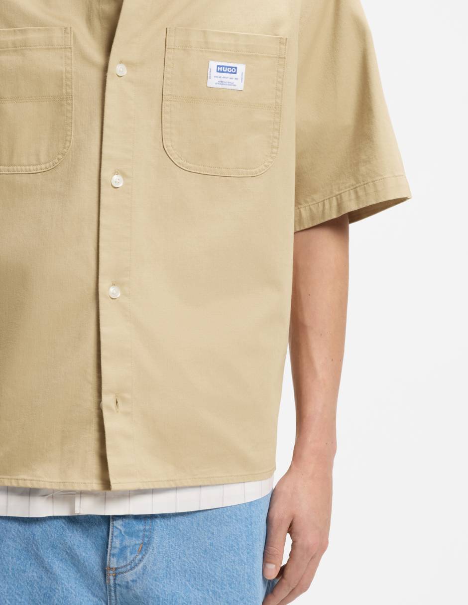 Camisa casual de algodón manga corta para hombre 5