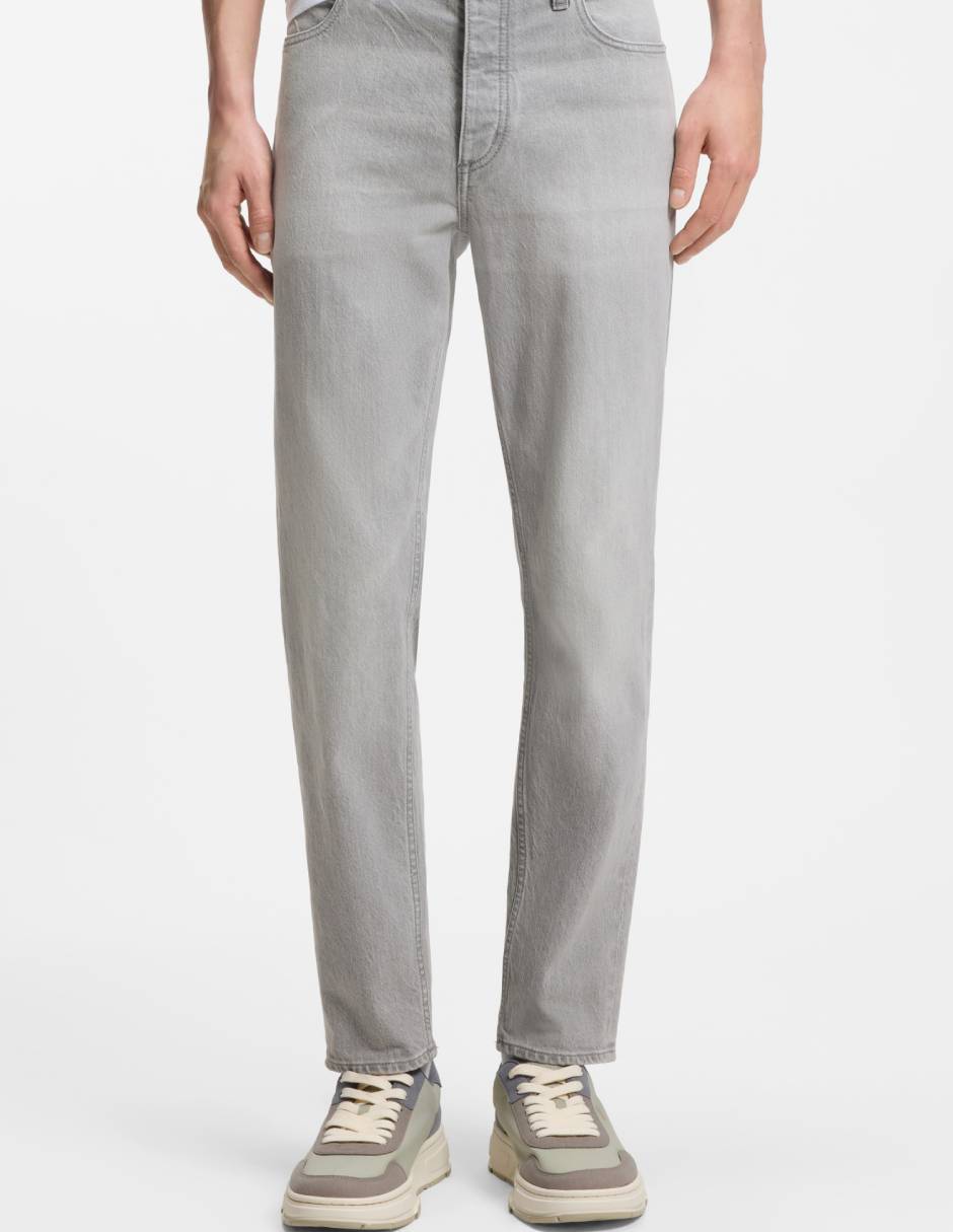 Jeans straight lavado claro para hombre