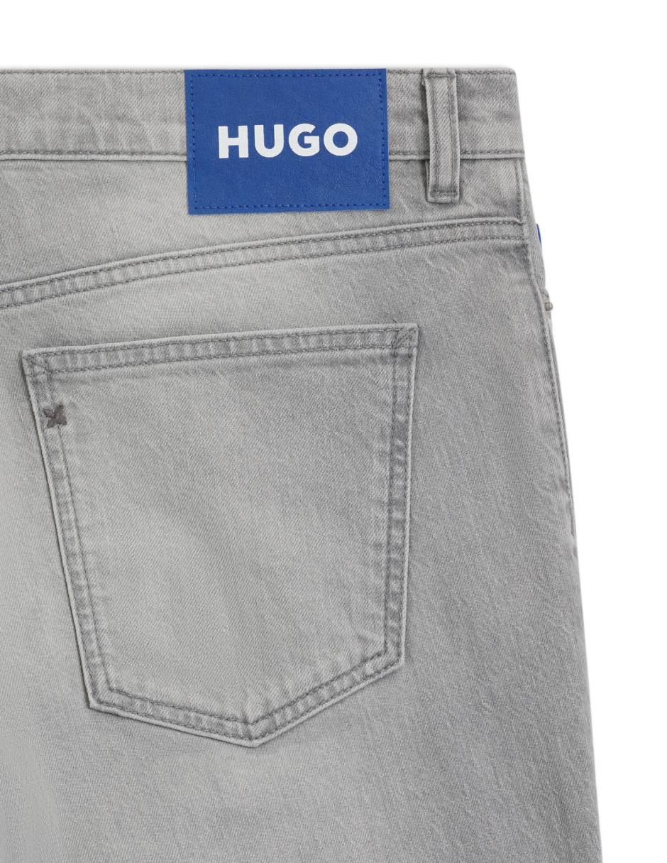 Jeans straight lavado claro para hombre 3