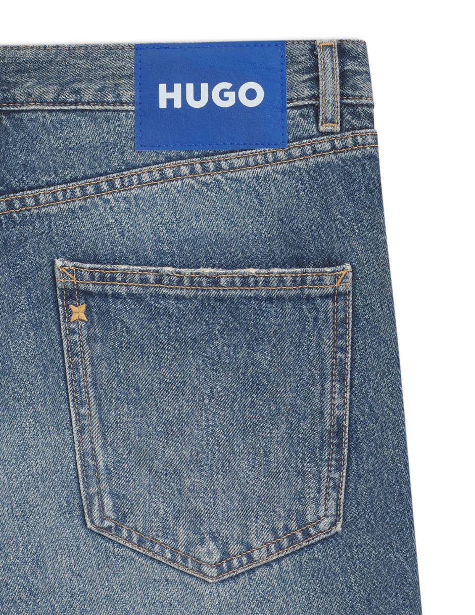 Jeans straight lavado medio para hombre 2