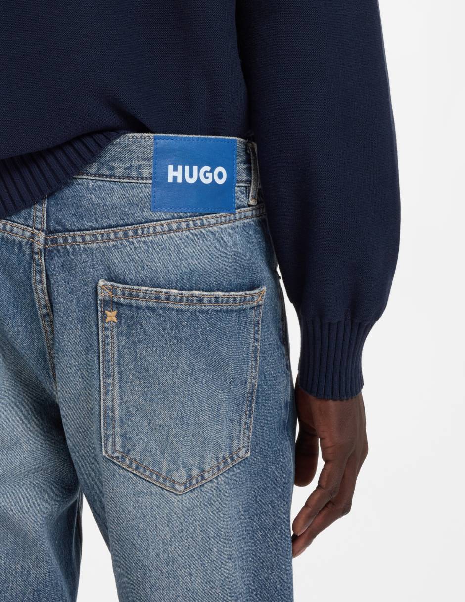 Jeans straight lavado medio para hombre 3
