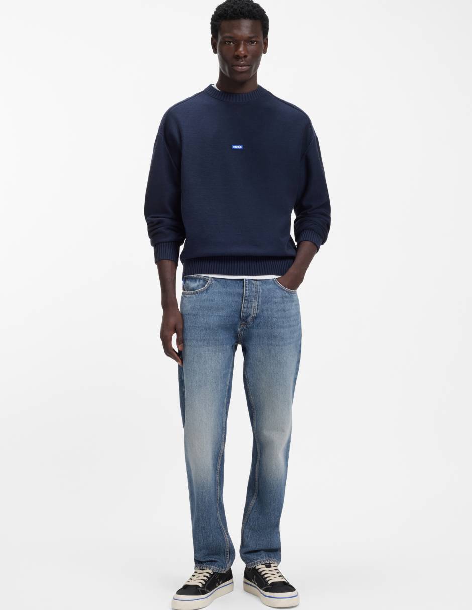 Jeans straight lavado medio para hombre 5
