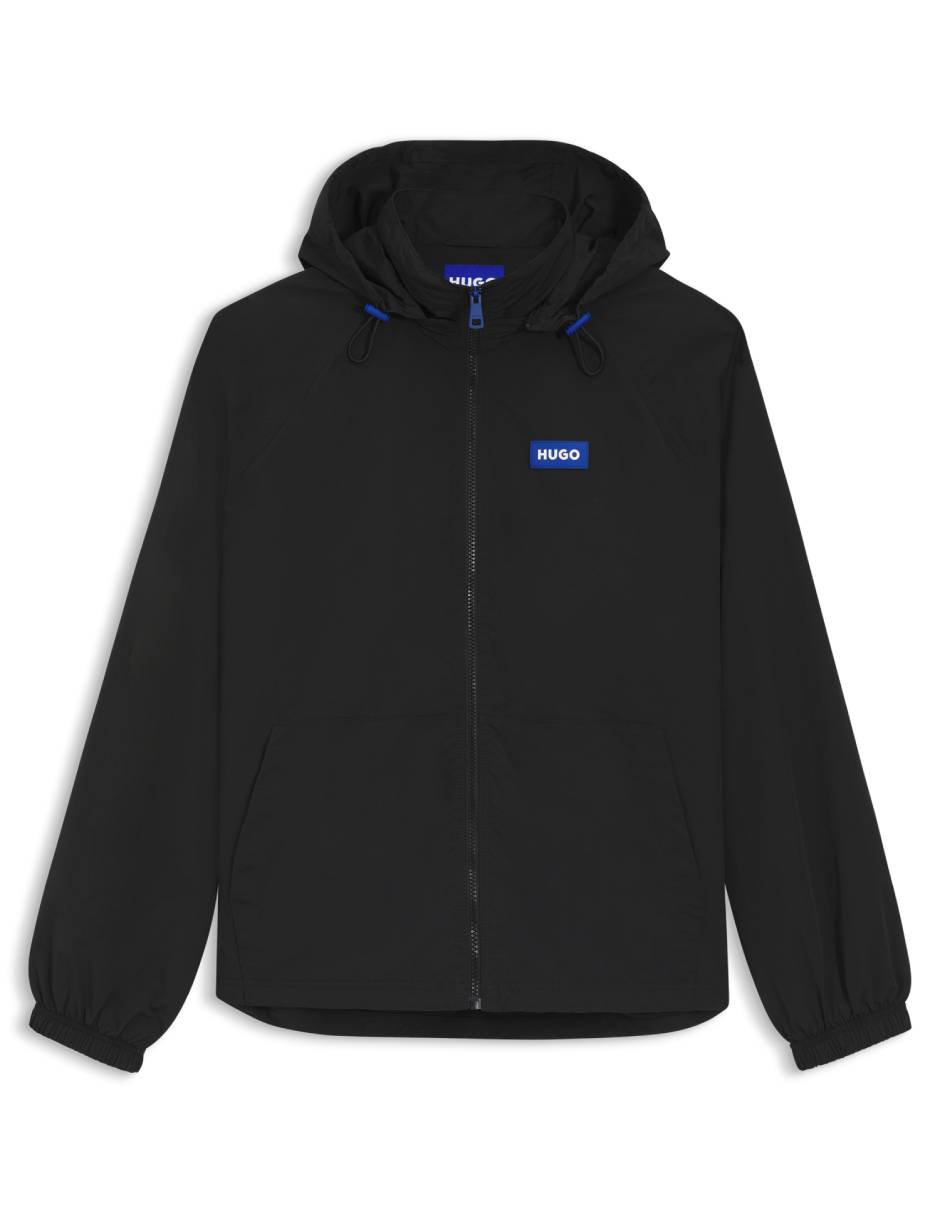 Chamarra rompevientos impermeable con capucha para hombre 2
