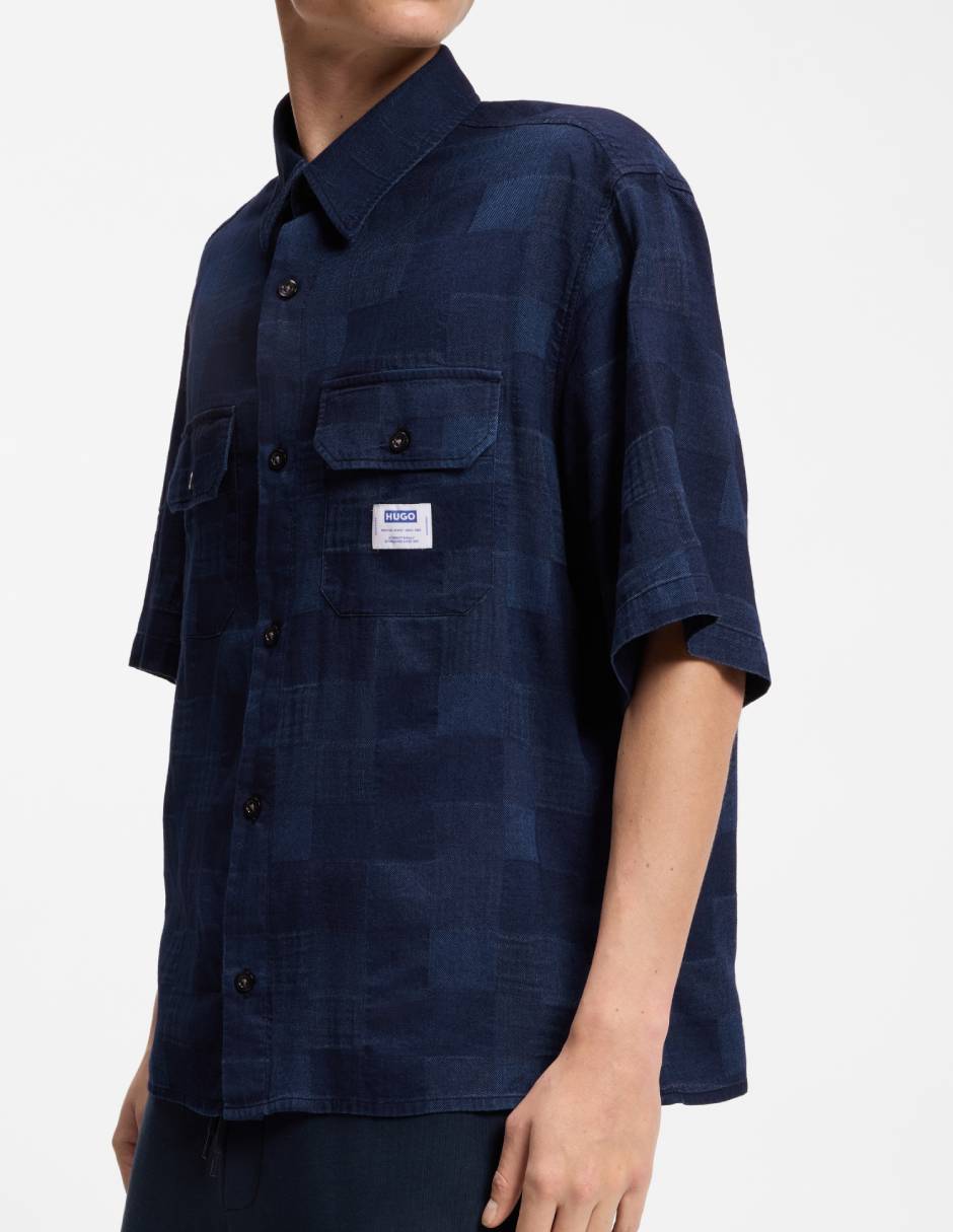 Camisa casual de algodón manga corta para hombre 5
