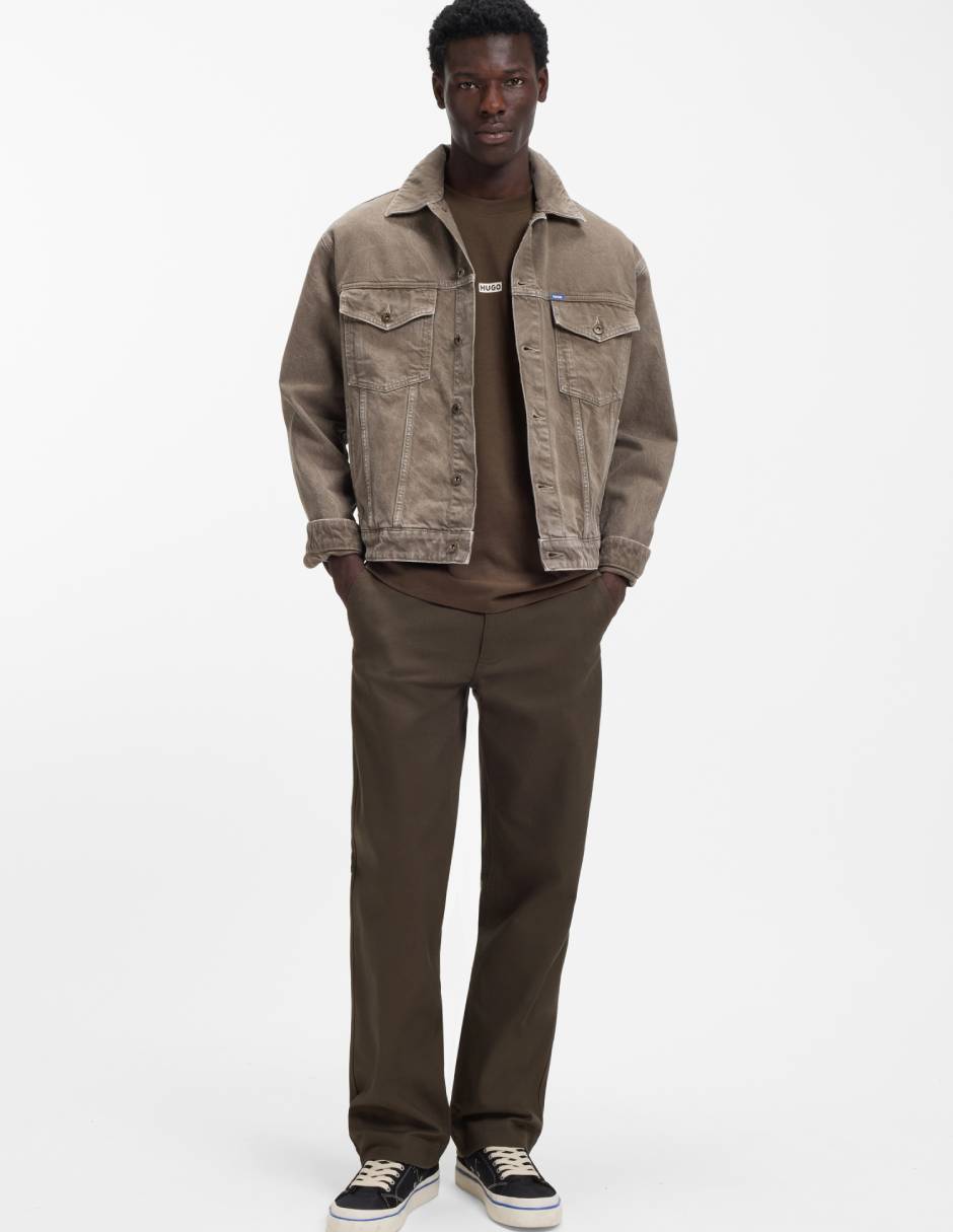 Pantalón regular de algodón para hombre 4