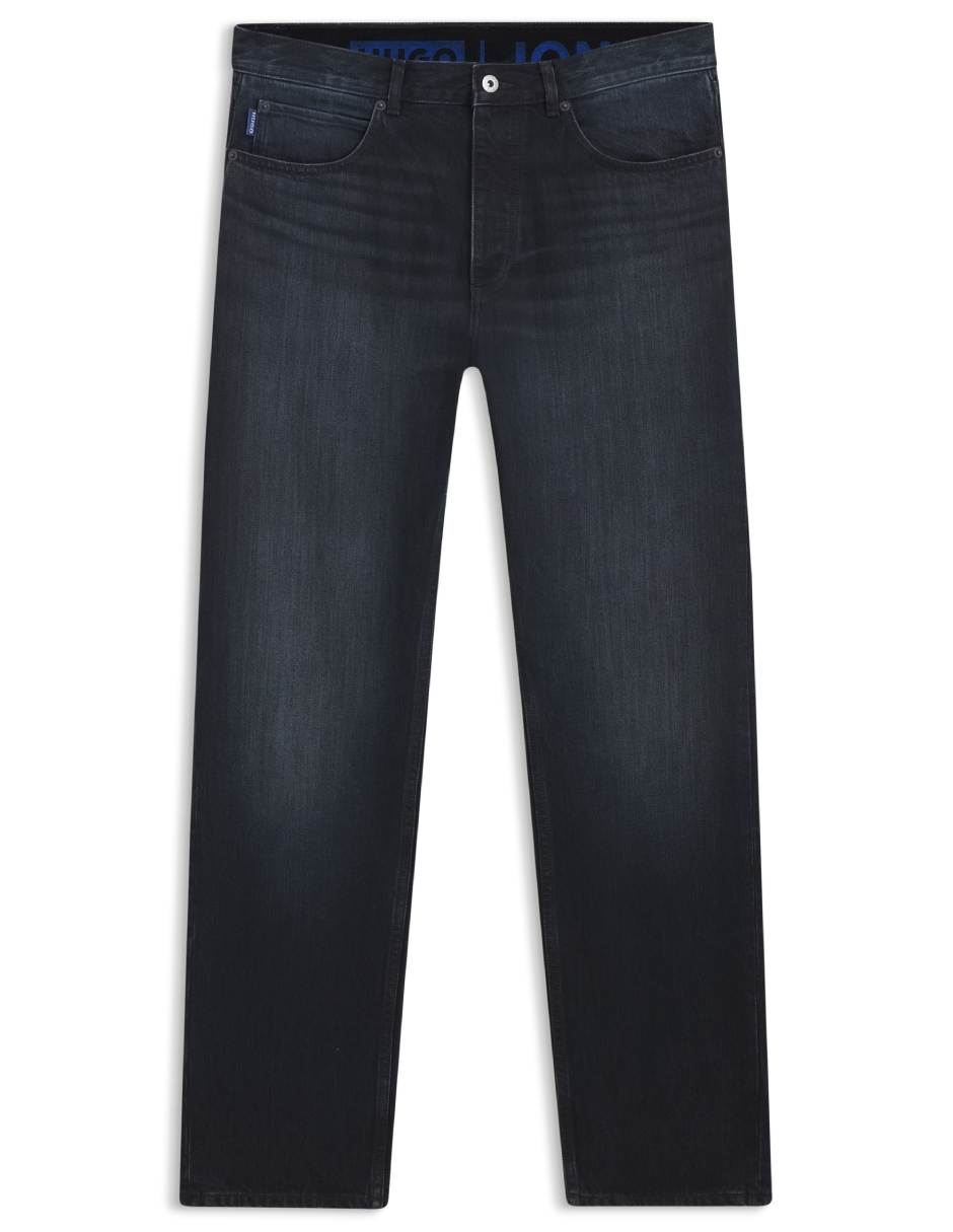 Jeans straight lavado obscuro para hombre 2