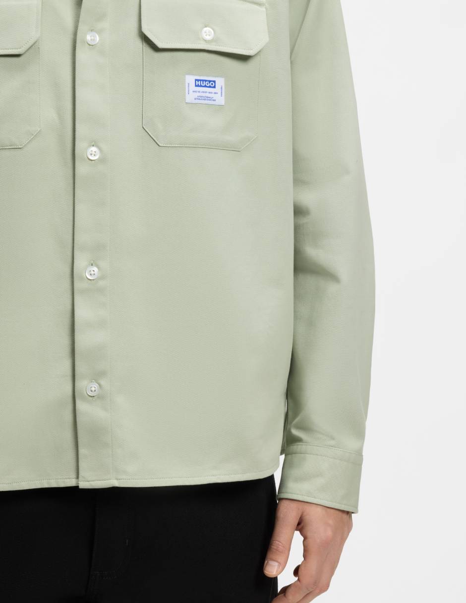 Camisa casual de algodón manga larga para hombre 5