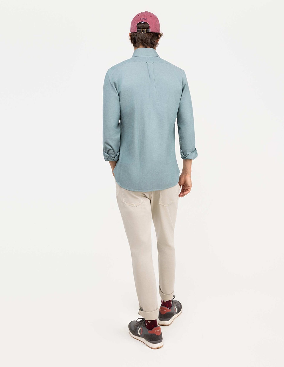 Camisa casual de algodón manga larga para hombre 5