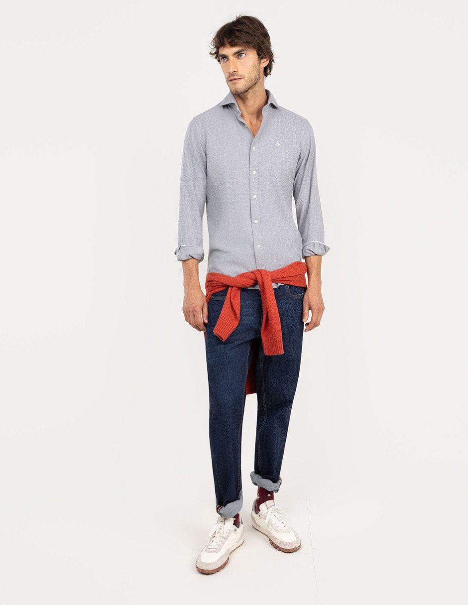 CAMISA EL GANSO 1050W250037 B, G, GRIS